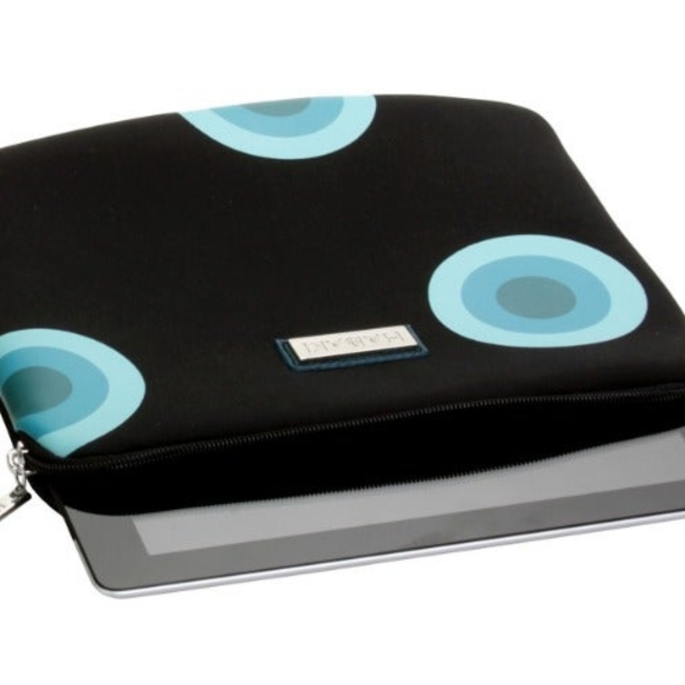 iPad Tablet Sleeve Cover Circles Bubbles Zippered
